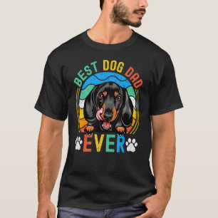 Mannen teckel beste hond papa ooit papa t-shirt
