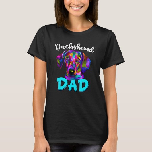 Mannen Teckel Papa Teckel Eigenaar Vaderdag T-shirt (Voorkant)