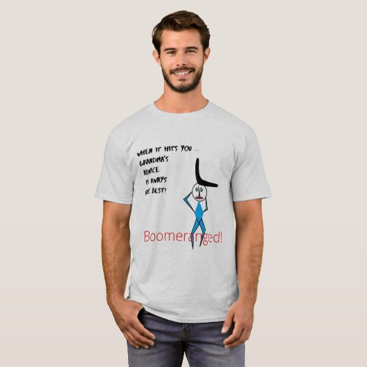 Mannen Tee Shirt Boomeranged (Voorkant volledig)