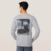 Mannen Tee Shirt met lange mouw met logo aan de vo (Achterkant volledig)