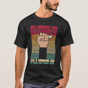 Mannen tegen roken sigaretten voor een rookvrij D T-shirt