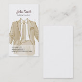 Mannen tekenen met profielkaart visitekaartje (Voorkant / Achterkant)