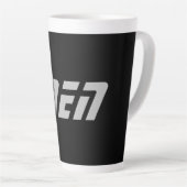 Mannen Tekst Gedrukt Super en Koele vatduurzaamhei Latte Mok (Rechterhoek)