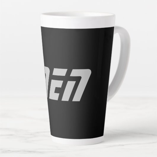 Mannen Tekst Gedrukt Super en Koele vatduurzaamhei Latte Mok (Rechterhoek)