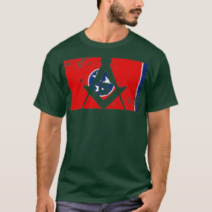 Mannen Tennessee Masonic Square Compass Vrijmetsel T-shirt