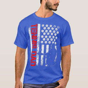 Mannen Tennis Amerikaanse vlag voor patriottisch p T-shirt