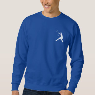 Mannen tennis apparel   Blauw sweatshirt met logo