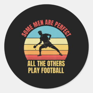Mannen Tennis-Mannen zijn perfect Ronde Sticker