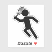Mannen Tennis Symbool Sport Sticker (Vel)