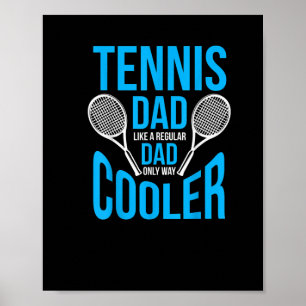 mannen tennis vader grappig schattig fars dag poster