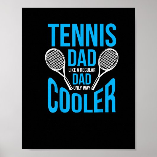 mannen tennis vader grappig schattig fars dag poster (Voorkant)
