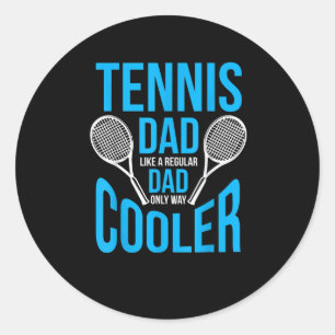 mannen tennisvader grappige feestdag ronde sticker