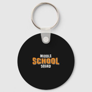 Mannen terug naar school ontwerp midden school tea sleutelhanger