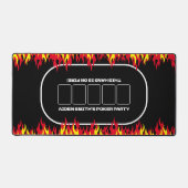 Mannen Texas Hold'em Zwart Rood Vuur Poker Tafel Bureaumat (Voorkant)