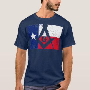 Mannen Texas Masonic Square Compass Freemason T-shirt