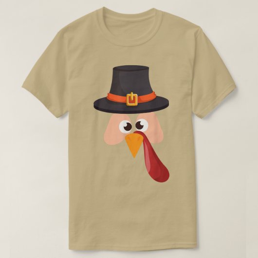 Mannen Thanksgiving Pilgrim Turkey Girl Costume T-shirt (Design voorkant)