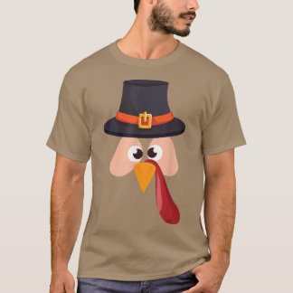 Mannen Thanksgiving Pilgrim Turkey Girl Costume T-shirt