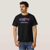 Mannen The Beat gaat on - Pride Houston 365 - zwar T-shirt (Voorkant volledig)