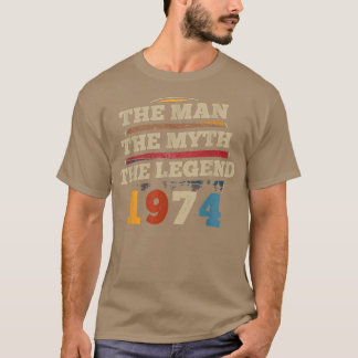 Mannen The Man Myth Legend 1974 48th Birthday Gift T-shirt