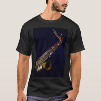 Mannen theehirt met saxofone t-shirt