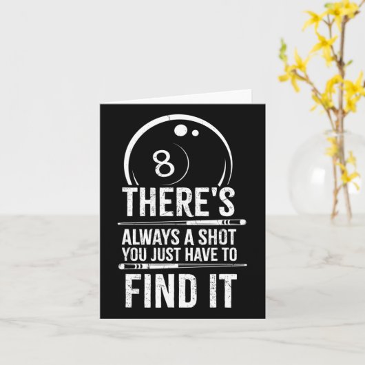Mannen Theres altijd een schot grappig biljart zwe Kaart (Gele Bloem)