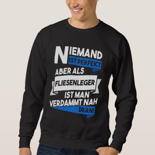 Mannen Tiler Professional Craftsman Gezegde Trui (Voorkant)