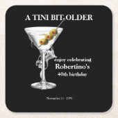 Mannen Tini Bit Older Martini 40e verjaardag Kartonnen Onderzetters (Voorkant)