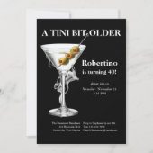 Mannen Tini Bit Ouder Martini 40e Verjaardag Kaart (Voorkant)
