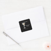 Mannen Tini Bit Ouder Martini 40e Verjaardag Vierkante Sticker (Envelop)