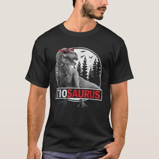 Mannen Tiosaurus T Rex Dinosaur Tio Saurus Vader s T-shirt (Voorkant)