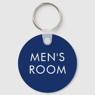 Mannen toilet sleutelhanger - donkerblauw