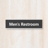 Mannen-toiletruimte zwart-wit deurbordje (Voorkant)