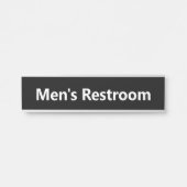 Mannen-toiletruimte zwart-wit deurbordje (Voorkant)