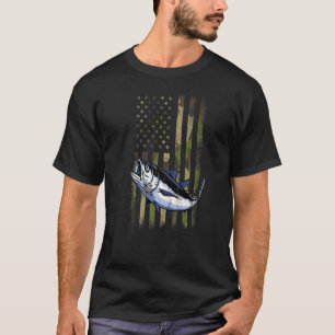 Mannen tonijn Vist -Amerikaanse vlag Camouflage T-shirt