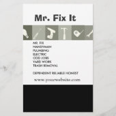 Mannen Tools. Hammer Wright Repair Tools Grey Flyer (Achterkant)