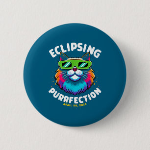 Mannen Totale Zonsverduistering Totaliteit Astrono Ronde Button 5,7 Cm