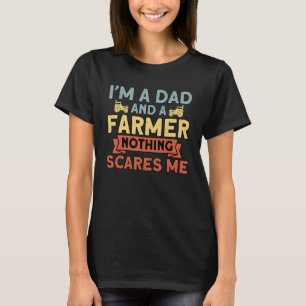 Mannen tractor Rancher Boerderij Vintage pa en boe T-shirt