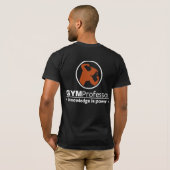 Mannen Training T-Shirt (zwart) (Achterkant volledig)