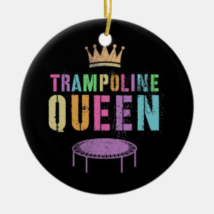 Mannen TRAMPOLINE QUEEN Gymnastiekteam Gymnast Keramisch Ornament