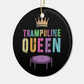 Mannen TRAMPOLINE QUEEN Gymnastiekteam Gymnast Keramisch Ornament (Links)