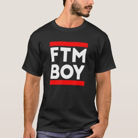 Mannen Trans Boy FTM-ontwerp T-shirt (Voorkant)