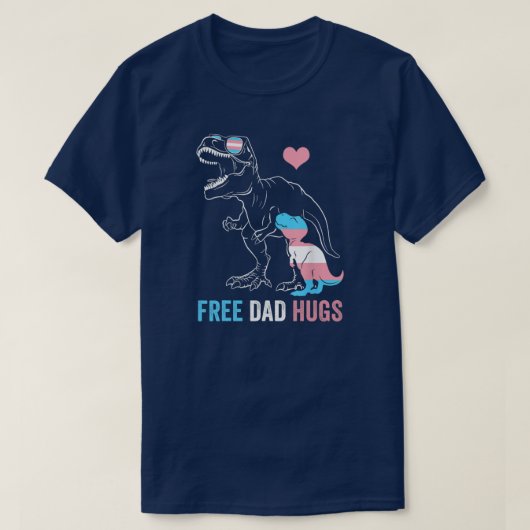 Mannen trans Vrij vader Hugs Dinosaur Rex papa T-shirt (Design voorkant)