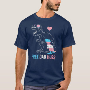 Mannen trans Vrij vader Hugs Dinosaur Rex papa T-shirt