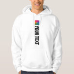 Mannen trendy dubbelzijdige print wit hoodie<br><div class="desc">Dubbelzijdige Sjabloon Upload Afbeelding foto Afbeelding of Logo Voeg tekst Mannen basic witte hoodie / Hoodie met capuchon.</div>