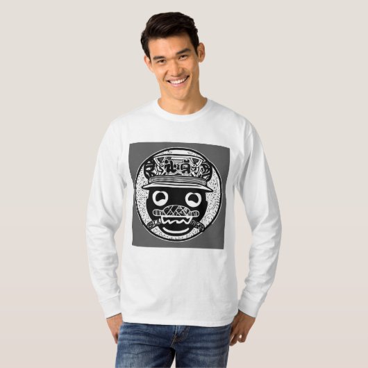 Mannen trendy look t-shirt (Voorkant volledig)