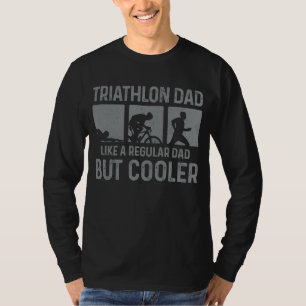 Mannen triatlon vader als een gewone vader maar ko t-shirt