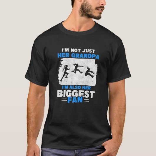 Mannen triple Jump Track en Field Grandpa O T-shirt (Voorkant)