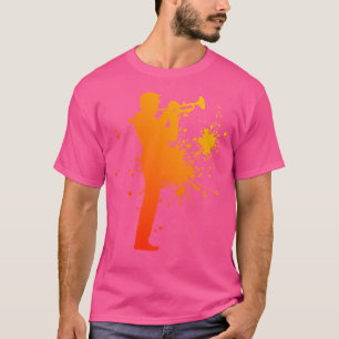 Mannen trompettist trompet jazztrompet t-shirt