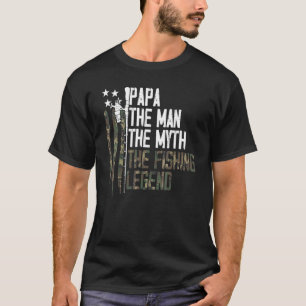 Mannen Trots Papa Vader De Vislegende Camouflage T-shirt