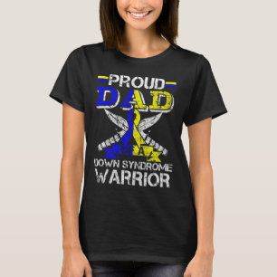 Mannen trots papa van een downsyndroom krijger kos t-shirt